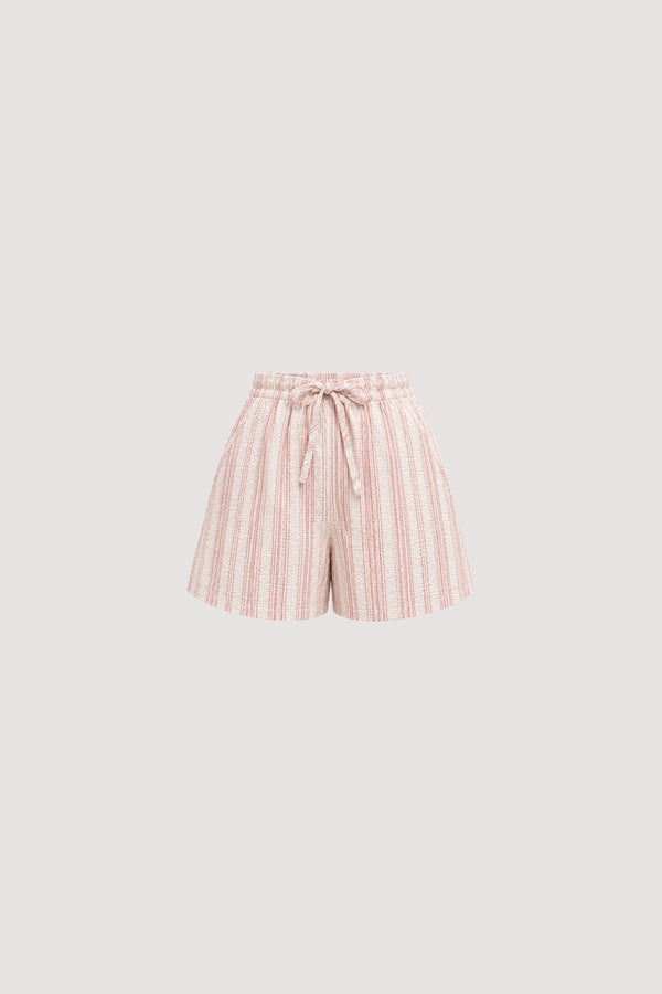 Romy Short in Pink Stripe, front view, SÁRO