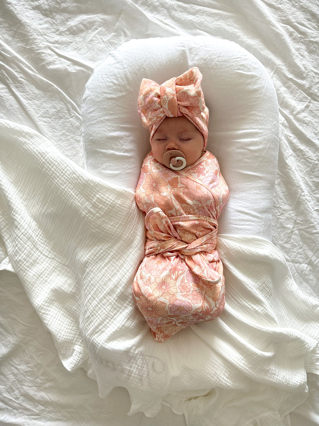 Matching Bows, Swaddles + Bedding
