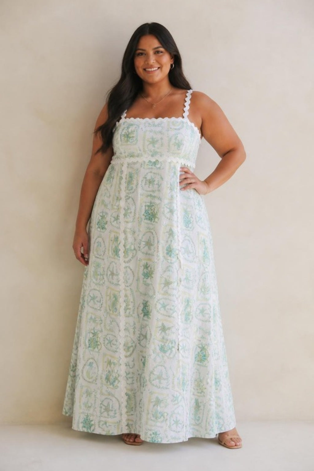 Size 3XL model wearing Maya Maxi Dress - Paradiso