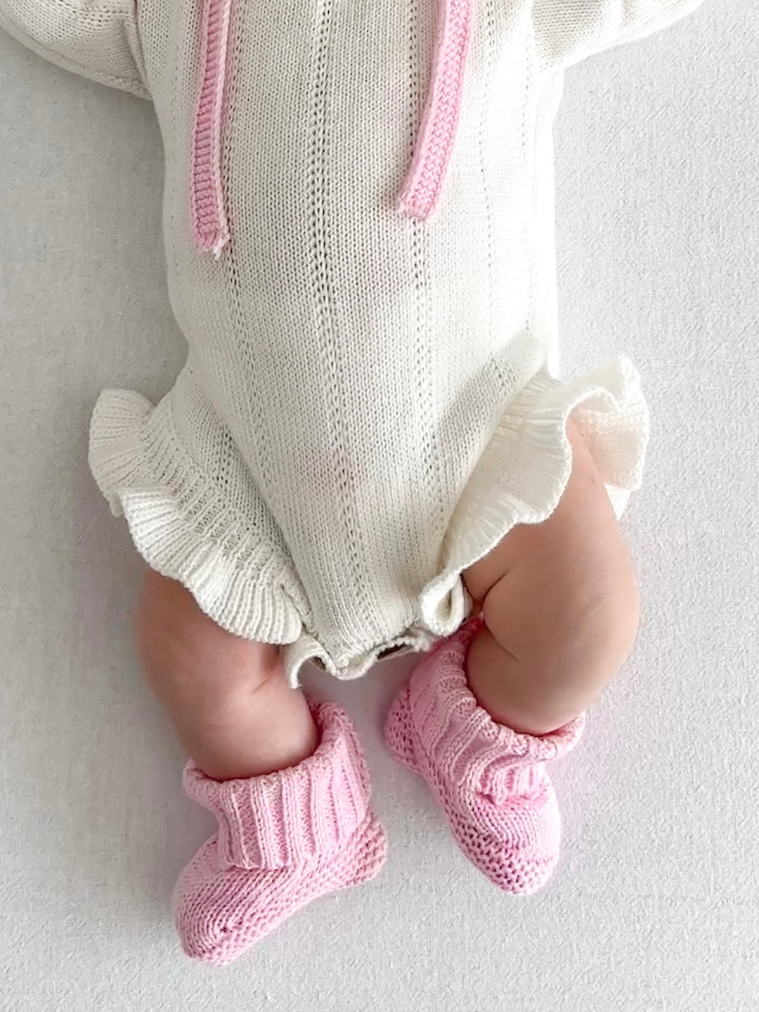Knitted Booties - Pink