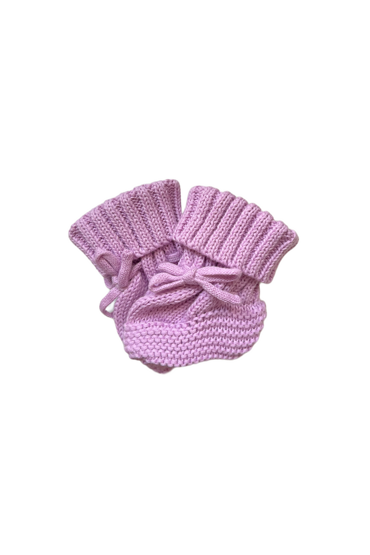 Knitted Booties - Lilac