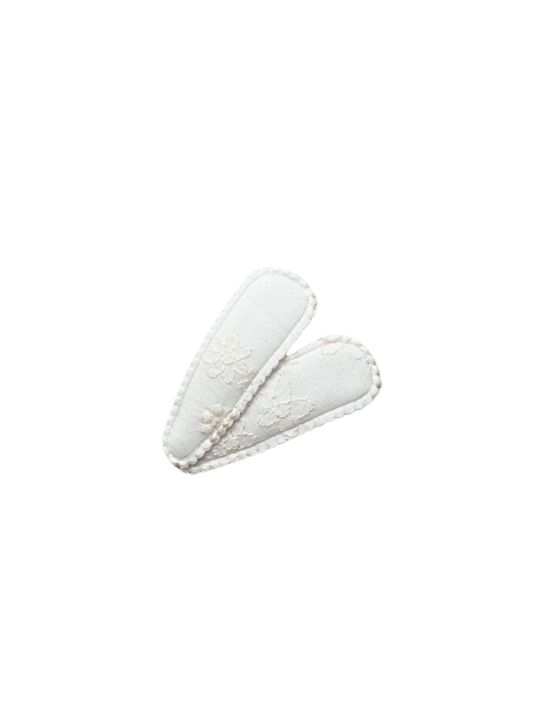 Ivory Broderie Snap Clips | Twin Set