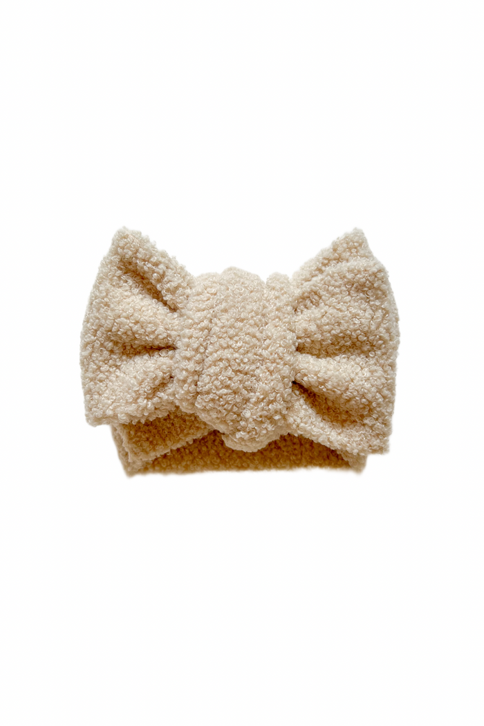 Oversized Teddy Bow - Beige
