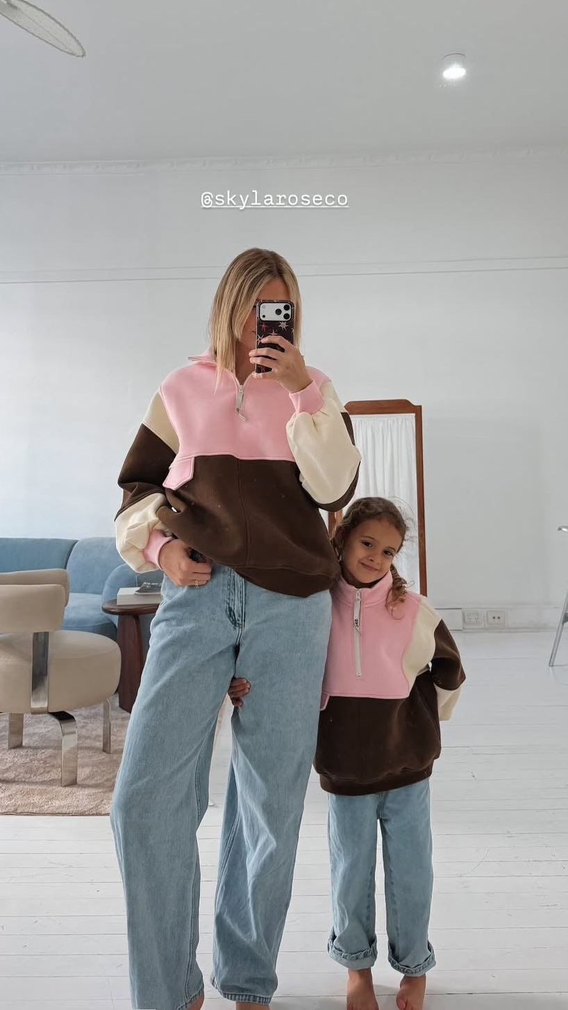 Kids Retro Oversized Pullover 2.0 - Sienna