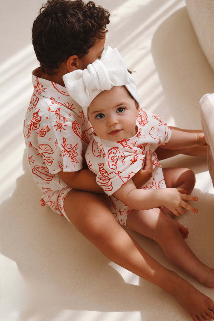 Knitted Oversized Bow - Ivory