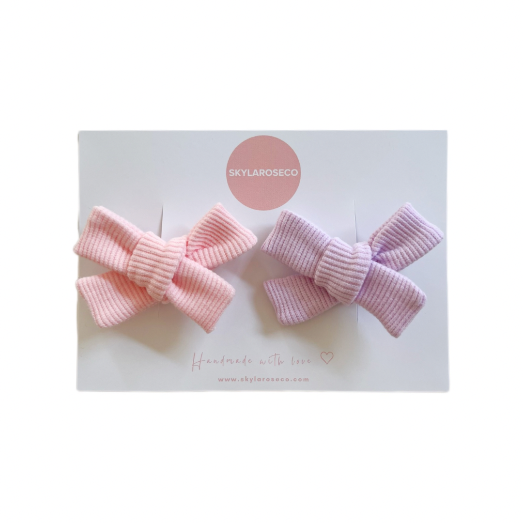 Splice Itty Bitty Bows - Pink + Lilac