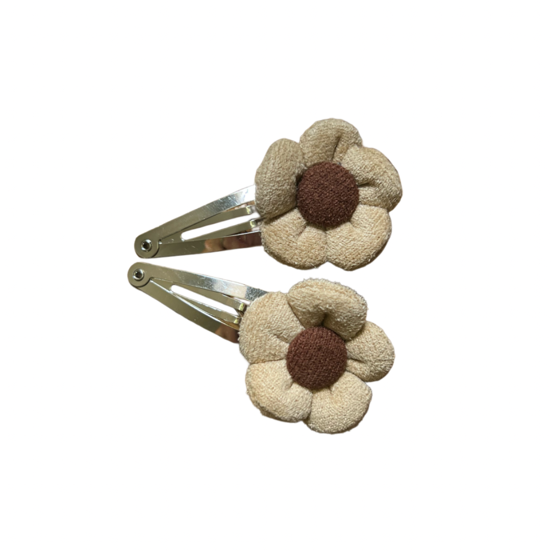 Plush Flower Snap Clips | Twin Set