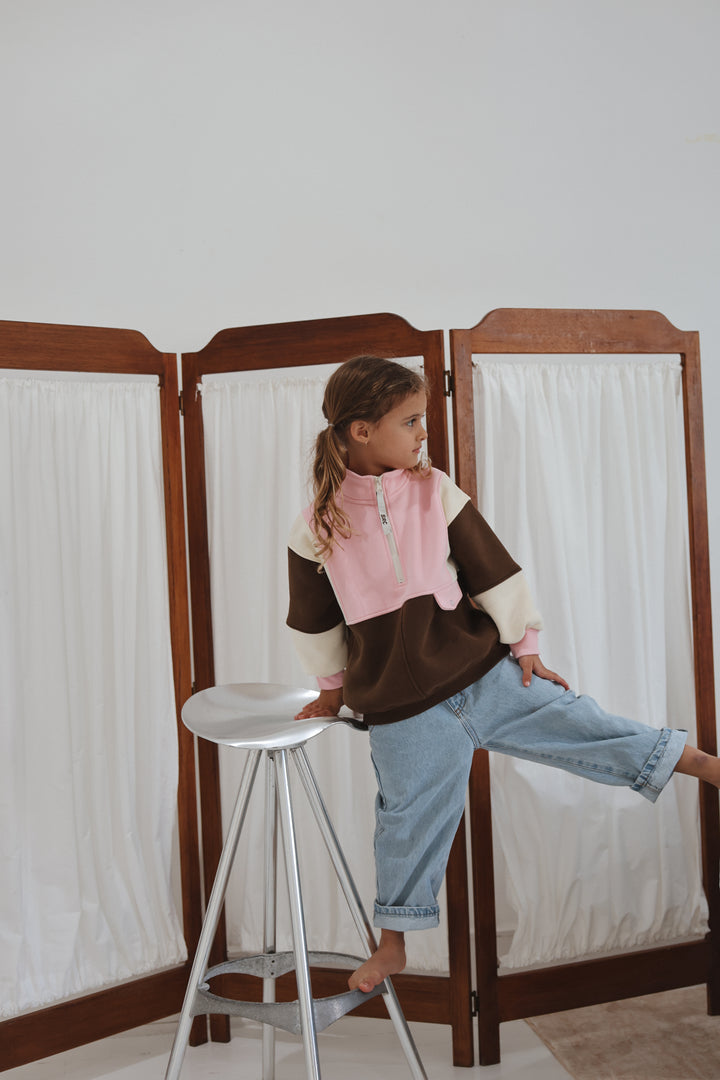 Kids Retro Oversized Pullover 2.0 - Sienna