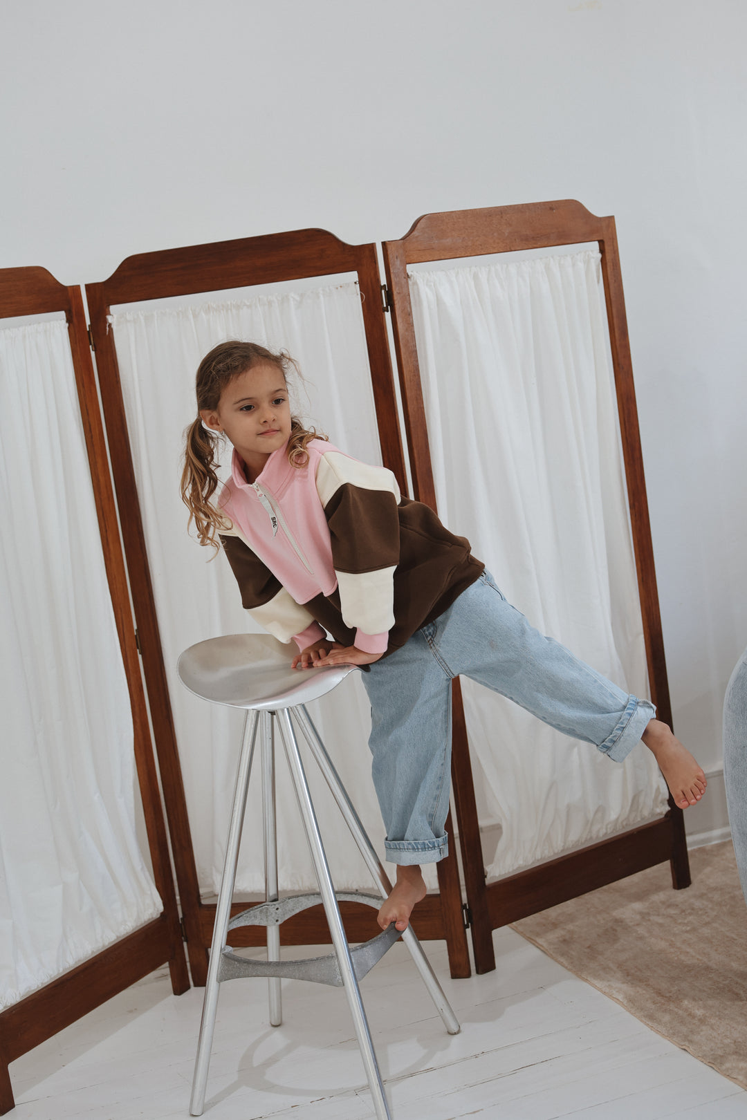 Kids Retro Oversized Pullover 2.0 - Sienna