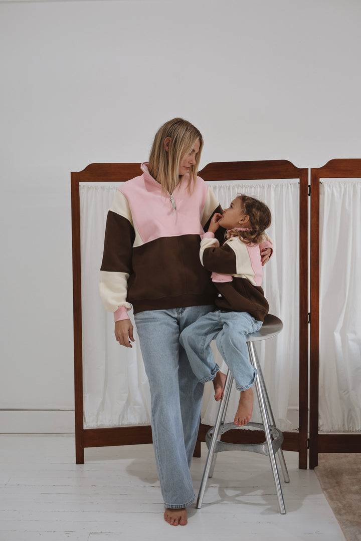 Kids Retro Oversized Pullover 2.0 - Sienna