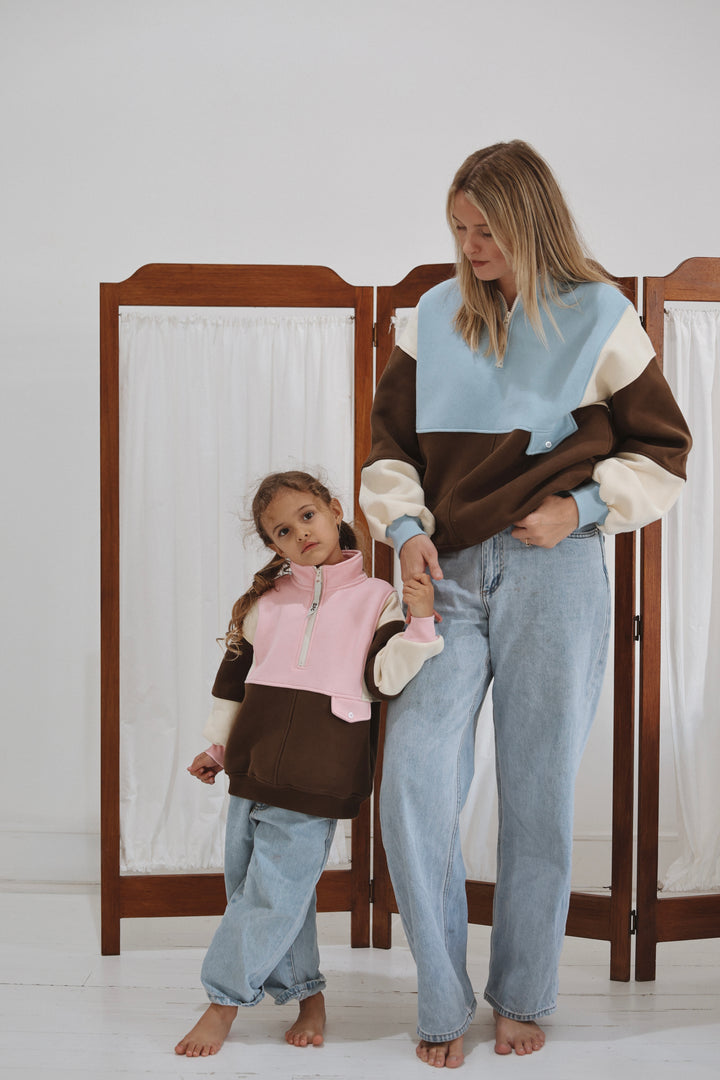Kids Retro Oversized Pullover 2.0 - Sienna