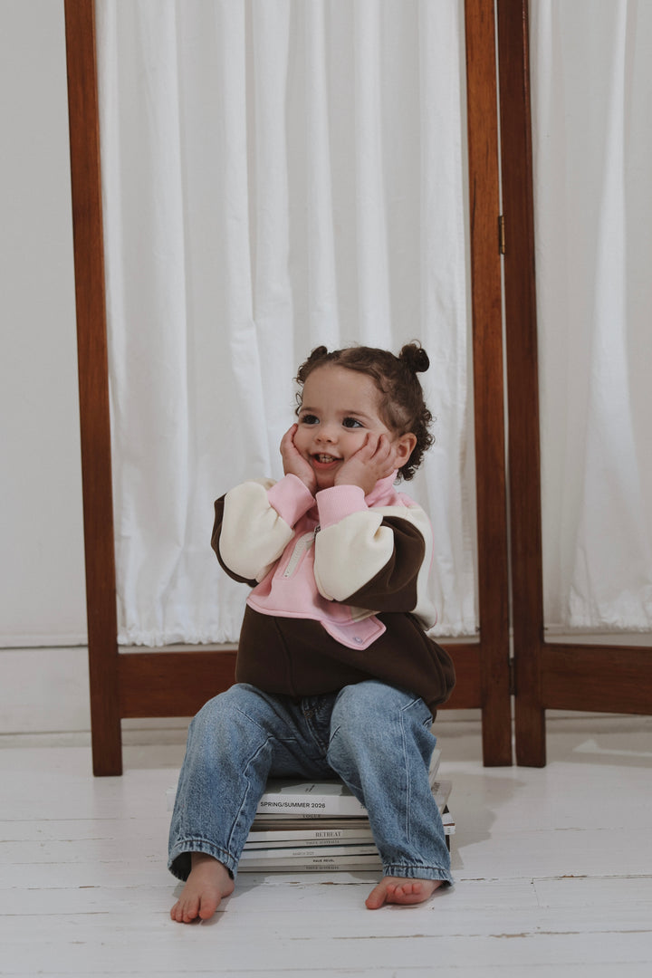 Kids Retro Oversized Pullover 2.0 - Sienna