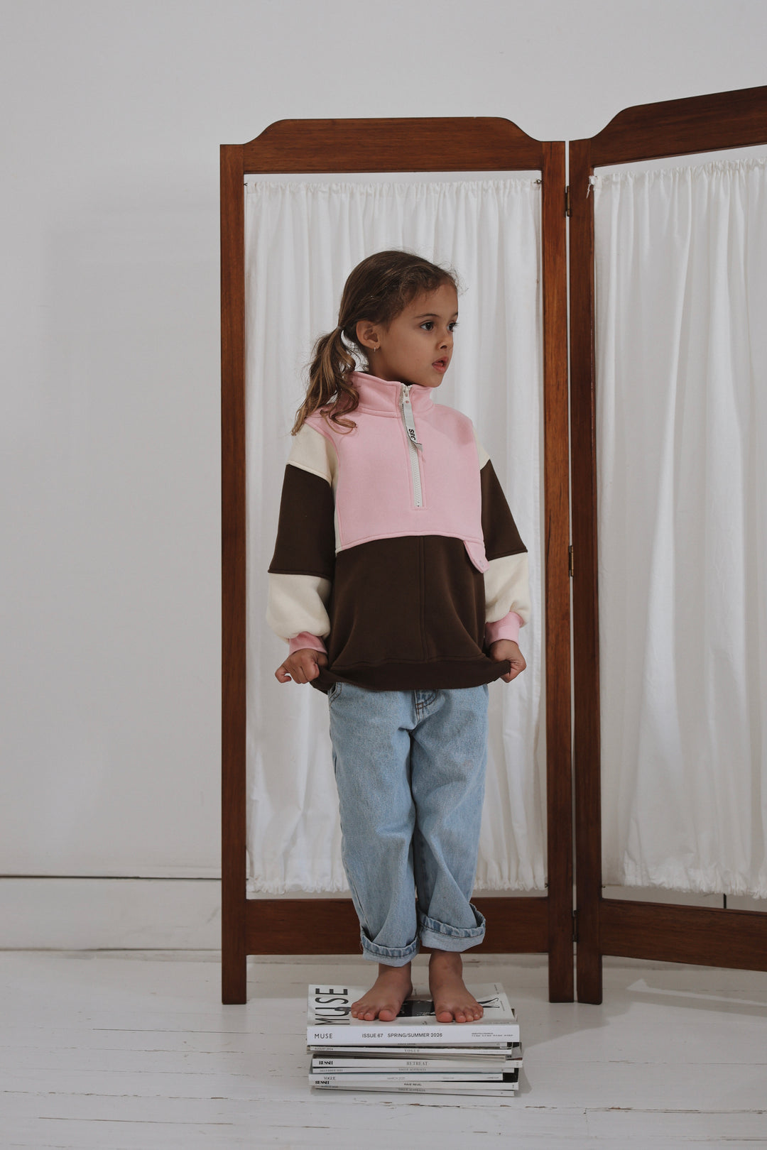 Kids Retro Oversized Pullover 2.0 - Sienna