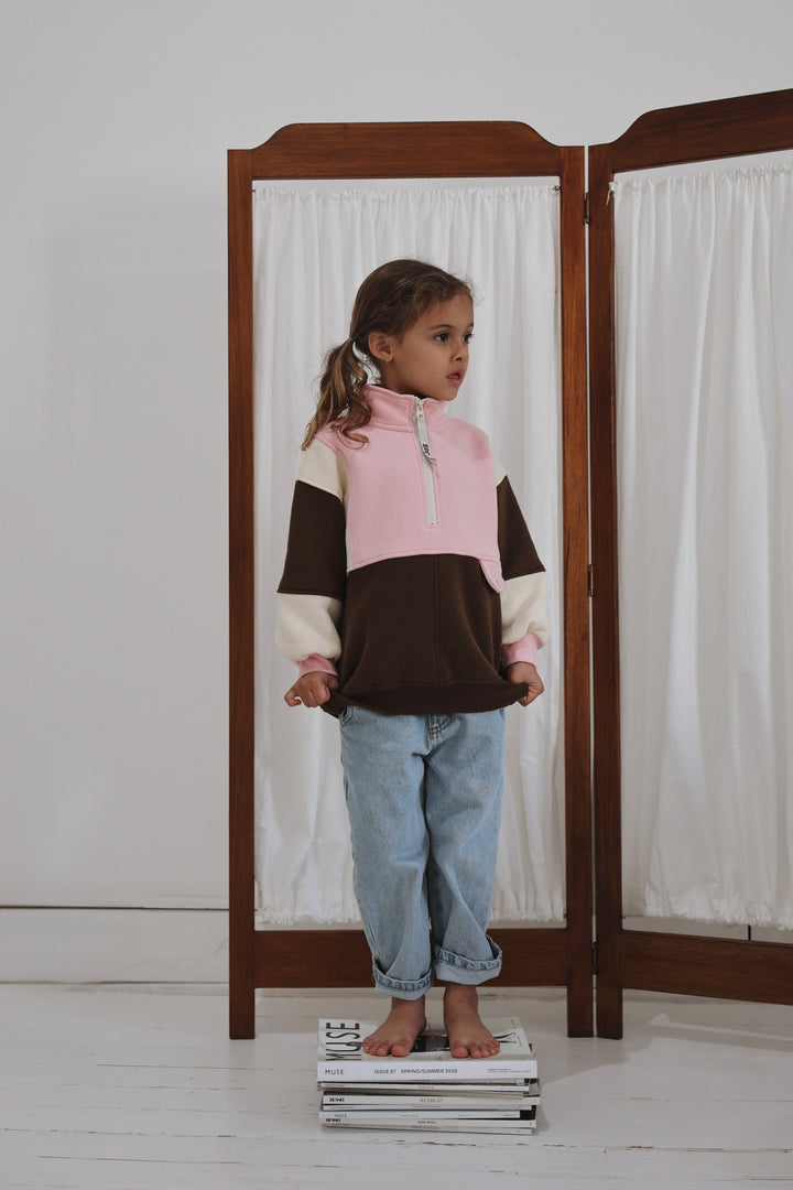 Kids Retro Oversized Pullover 2.0 - Sienna