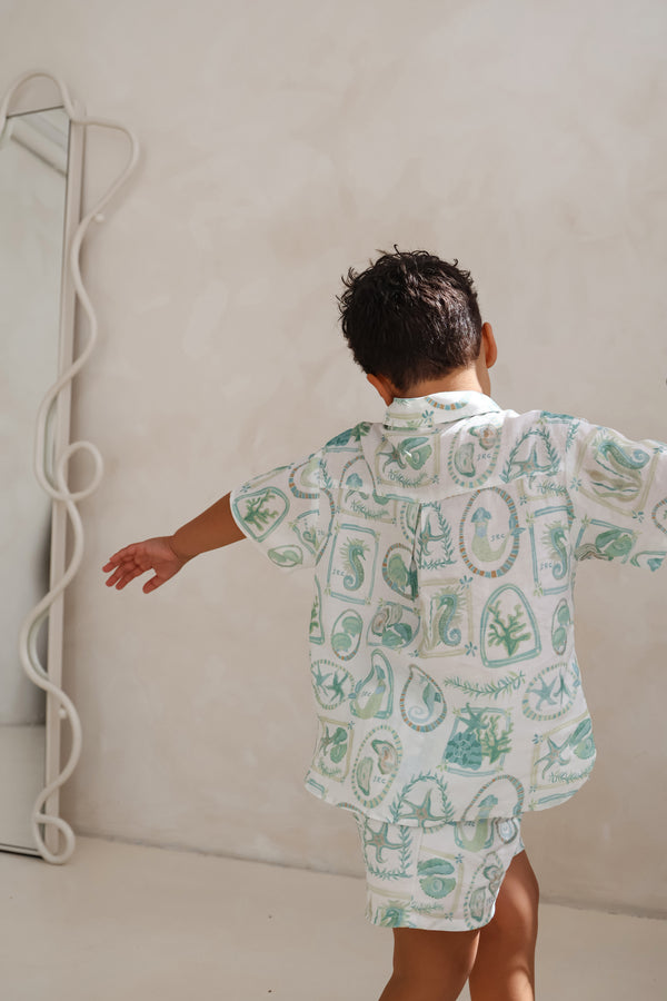 Kids Linen Set in Paradiso print by Skylaroseco