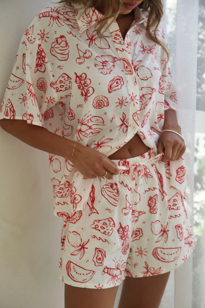 Adults Linen Shorts - Coastline