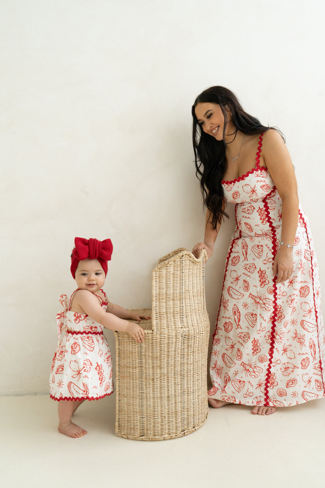 Knitted Oversized Bow - Rouge