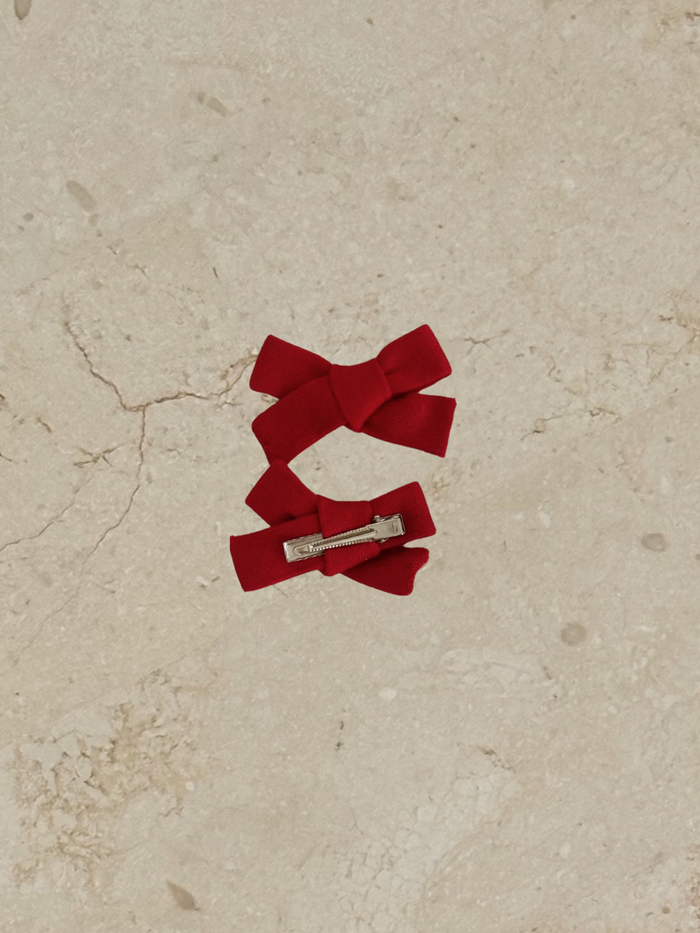 Itty Bitty Bows in Rouge by Skylaroseco