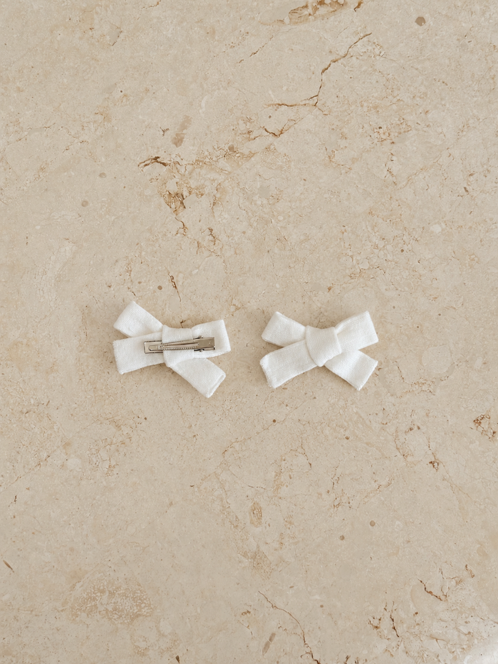 Free Gift - Bow Clips (Ivory)