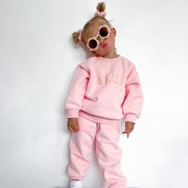 Mini Teddy Scrunchie - Baby Pink