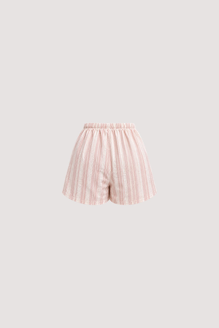 Romy Short in Pink Stripe, back view, SÁRO