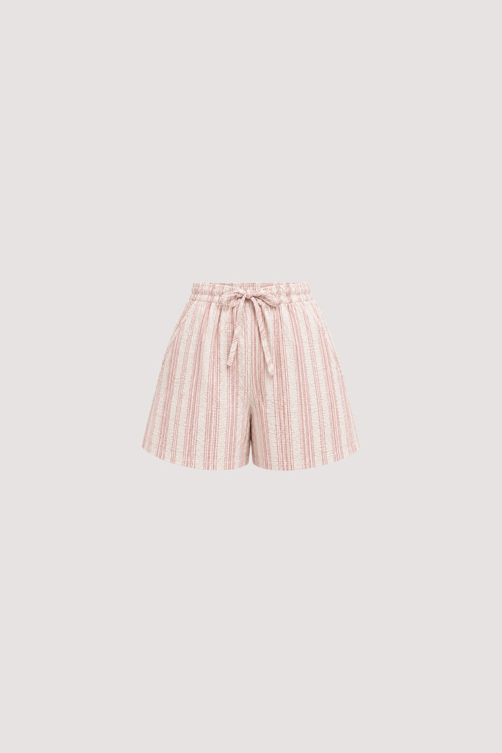 Romy Short in Pink Stripe, front view, SÁRO