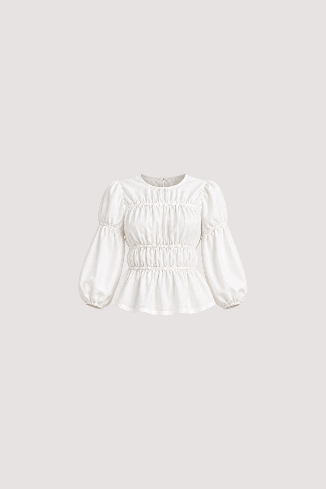 Romy Top (Mini) in White, front view, SÁRO