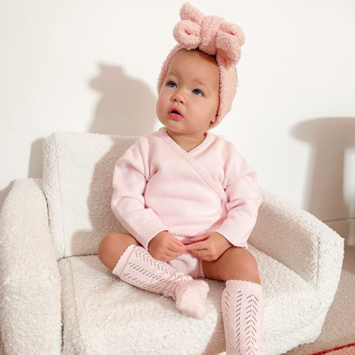 Oversized Teddy Bow - Baby Pink